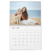 2027 Familie Foto Kalender | Bewerkbare Jaartekst (Mar 2027)