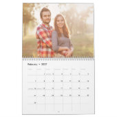 2027 Familie Foto Kalender | Bewerkbare Jaartekst (Feb 2027)