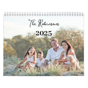 2027 Familie Foto Sentimentele Moderne Elegante Kalender