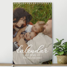2027 Familiefoto Chic Script Agenda