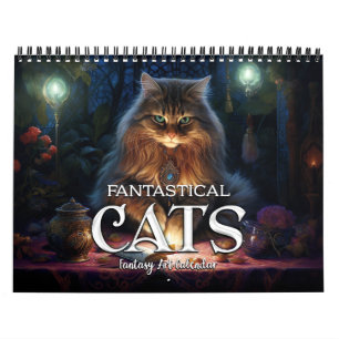 2027 Fantastische Katten 2 Fantasy Kunstkalender Kalender