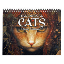 2027 Fantastische Katten 4 Fantasy Kunstkalender