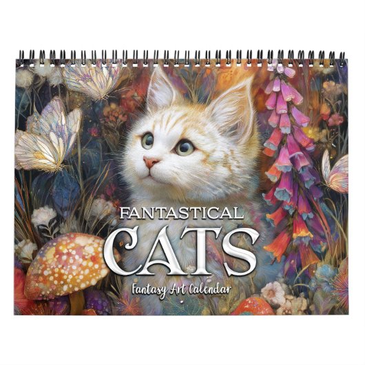 2027 Fantastische Katten 5 Fantasy Kunstkalender Kalender (Hoes)