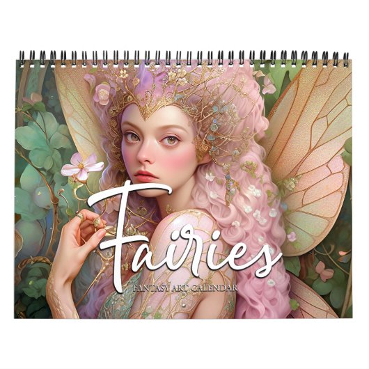 2027 Feeën 4 Fantasy Kunstkalender Kalender (Hoes)