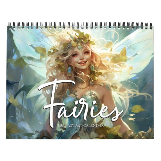 2027 Feeën 8 Fantasy Kunstkalender Kalender (Hoes)
