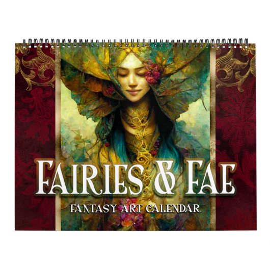 2027 Feeën & Fae 4 Fantasy Kunstkalender Kalender (Hoes)
