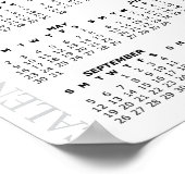 2027 Fotokalender Sjabloon, Groot / Wit Poster (Hoek)