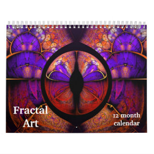2027 Fractale Kunst Abstract Psychedelisch Kalender