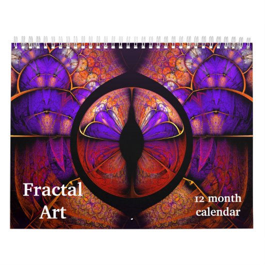 2027 Fractale Kunst Abstract Psychedelisch Kalender (Hoes)