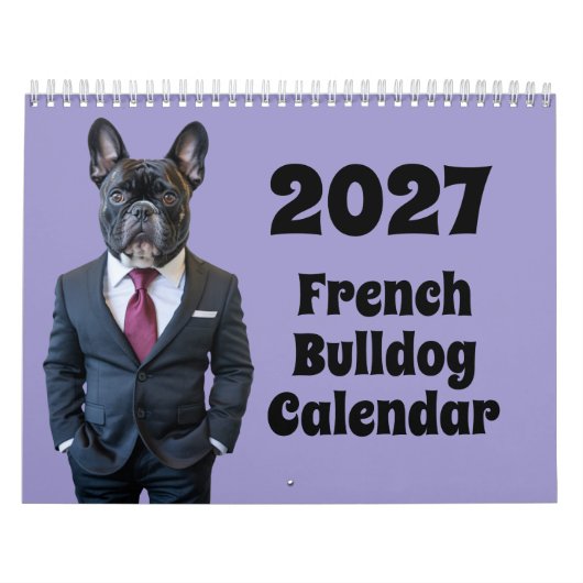 2027 Franse Bulldog Kalender (Hoes)