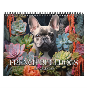 2027 Franse Bulldog Kunstkalender Kalender