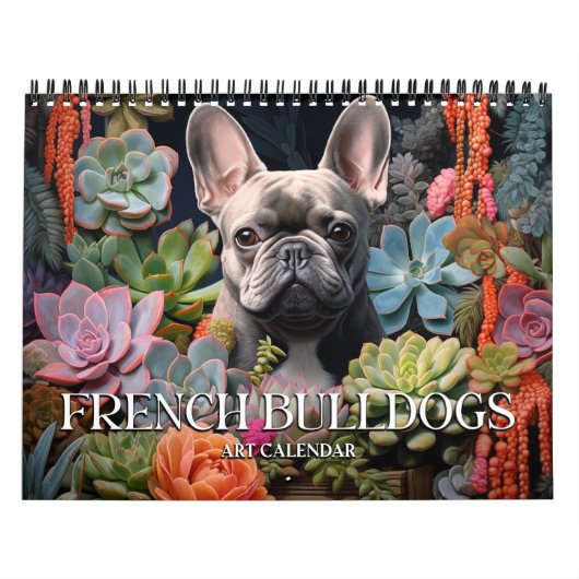 2027 Franse Bulldog Kunstkalender Kalender (Hoes)