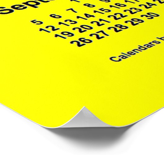 2027 Gele Kalender van Janz Print (Hoek)