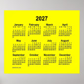 2027 Gele Kalender van Janz Print (Voorkant)