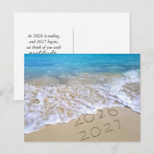 2027 Gelukkig Nieuwjaar Strand Briefkaart