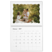 2027 gestreepte aangepaste fotokalender kalender (Feb 2027)