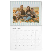 2027 gestreepte aangepaste fotokalender kalender (Jan 2027)