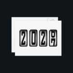2027 Happy New Year Odometer Briefkaart<br><div class="desc">* Send a quick New Years Hello to family and friends. * This postcard is just the right size for short 'New Years Wishes. * Use for party invitations or for New Years Party Thank You Notes, too! * To the back of postcard, add a photo or have your personal...</div>