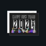 2027 Happy New Year Odometer Briefkaart<br><div class="desc">* Send a quick New Years Hello to family and friends. * This postcard is just the right size for short 'New Years Wishes. * Use for party invitations or for New Years Party Thank You Notes, too! * To the back of postcard, add a photo or have your personal...</div>