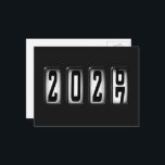 2027 Happy New Year Odometer Briefkaart<br><div class="desc">* Send a quick New Years Hello to family and friends. * This postcard is just the right size for short 'New Years Wishes. * Use for party invitations or for New Years Party Thank You Notes, too! * To the back of postcard, add a photo or have your personal...</div>