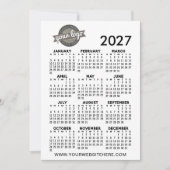 2027 heeljaaroverzichtskalender met bedrijfslogo kaart (Voorkant)