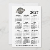 2027 heeljaaroverzichtskalender met bedrijfslogo kaart (Voorkant)
