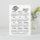 2027 heeljaaroverzichtskalender met bedrijfslogo kaart (Staand voorkant)