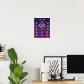 2027 Hekserij Mot Celestiaal Maankalender Poster (Thuiskantoor)