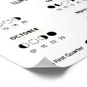 2027 Hekserij Motief Hemelse Maan Kalender Poster (Hoek)