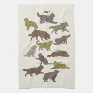 2027 hele jaar Newfoundlander kalender handdoek