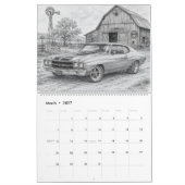 2027 Hot Rod Spieremusclemobiel Kalender (Mar 2027)