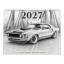 2027 Hot Rod Spieremusclemobiel Kalender