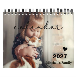 2027 Huisdieren Aangepaste foto Maak uw eigen kale Kalender