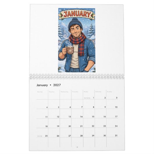 2027 HUNK KALENDER (Jan 2027)