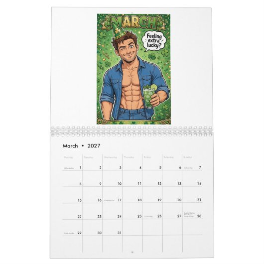 2027 HUNK KALENDER (Mar 2027)