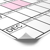 2027 Jaar Overzicht Eenvoudige Wand Planner Kalend (Hoek)