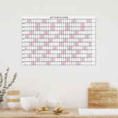 2027 Jaar Overzicht Eenvoudige Wand Planner Kalend (Keuken)