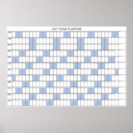 2027 Jaar Overzicht Eenvoudige Wand Planner Kalend