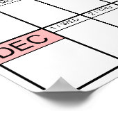 2027 Jaar Overzicht Eenvoudige Wand Planner Kalend (Hoek)