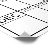 2027 Jaar Overzicht Simpele Muur Planner Kalender (Hoek)