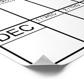 2027 Jaar Overzicht Simpele Muur Planner Kalender (Hoek)