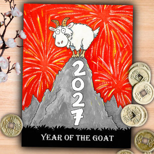 2027 Jaar van de Geit  Briefkaart