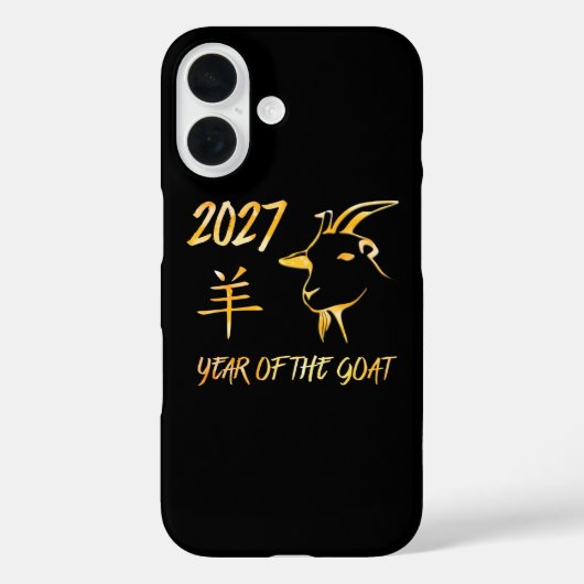 2027 Jaar Van De Geit Case-Mate iPhone Case (Achterkant)