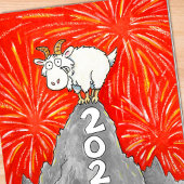 2027 Jaar van de Geit Groet Kaart