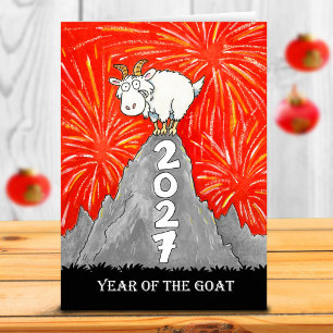 2027 Jaar van de Geit Groet  Kaart