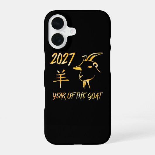 2027 Jaar Van De Geit iPhone 16 Hoesje (Achterkant)