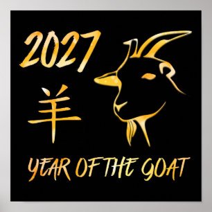 2027 Jaar Van De Geit Poster