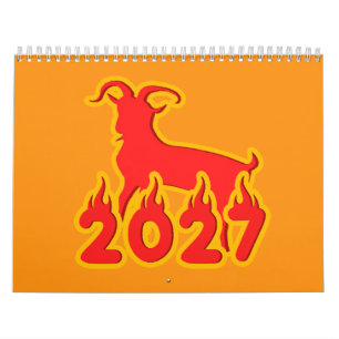 2027 Jaar Van De Vuur Geit Kalender