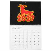 2027 Jaar Van De Vuur Geit Kalender (Jan 2027)