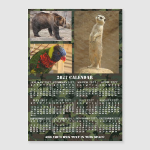 2027 Jaarkalender Camouflage Voeg 3 foto's toe mag
